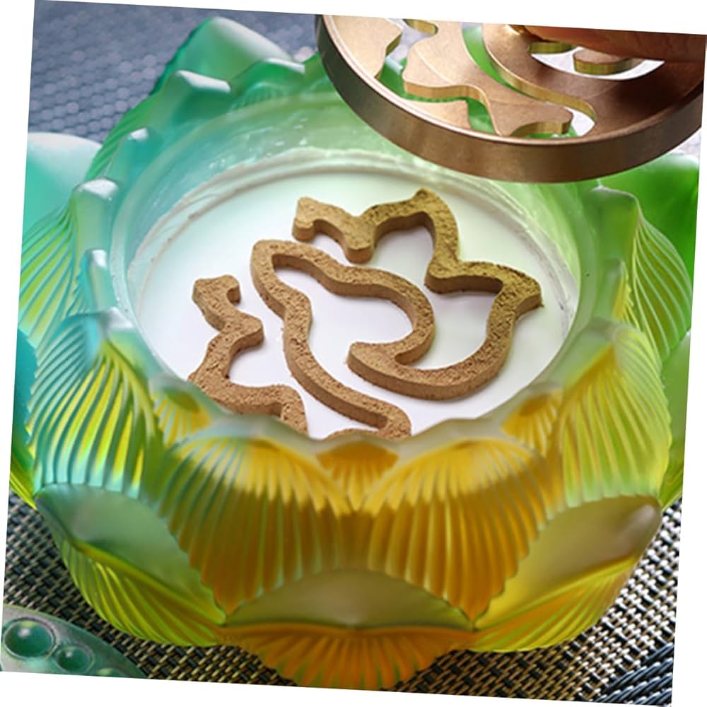 Amazon｜ULDIGI 中国の古い香炉とホルダー ガラス製香炉 蓮の形